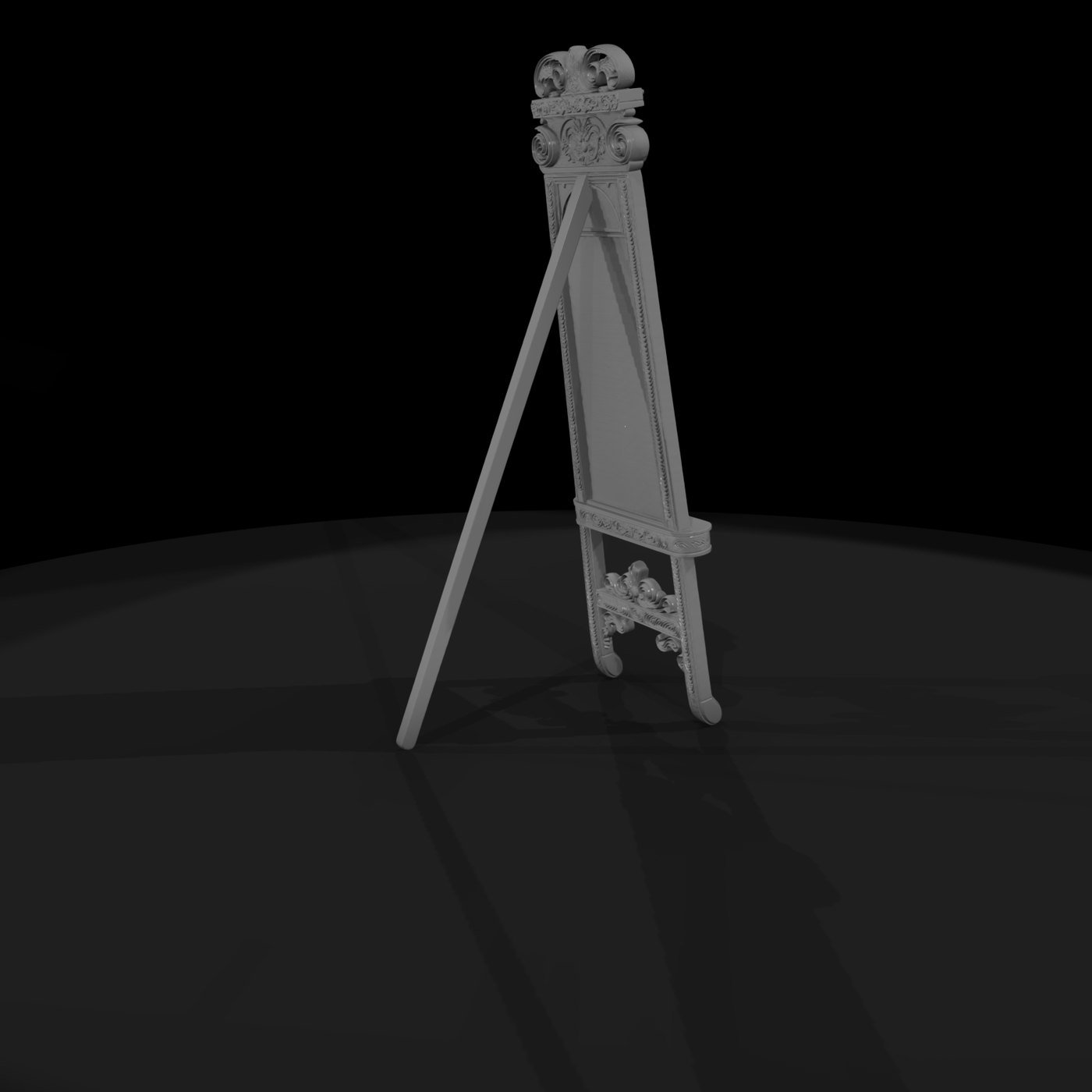 Carved Neoclassical Artist Easel