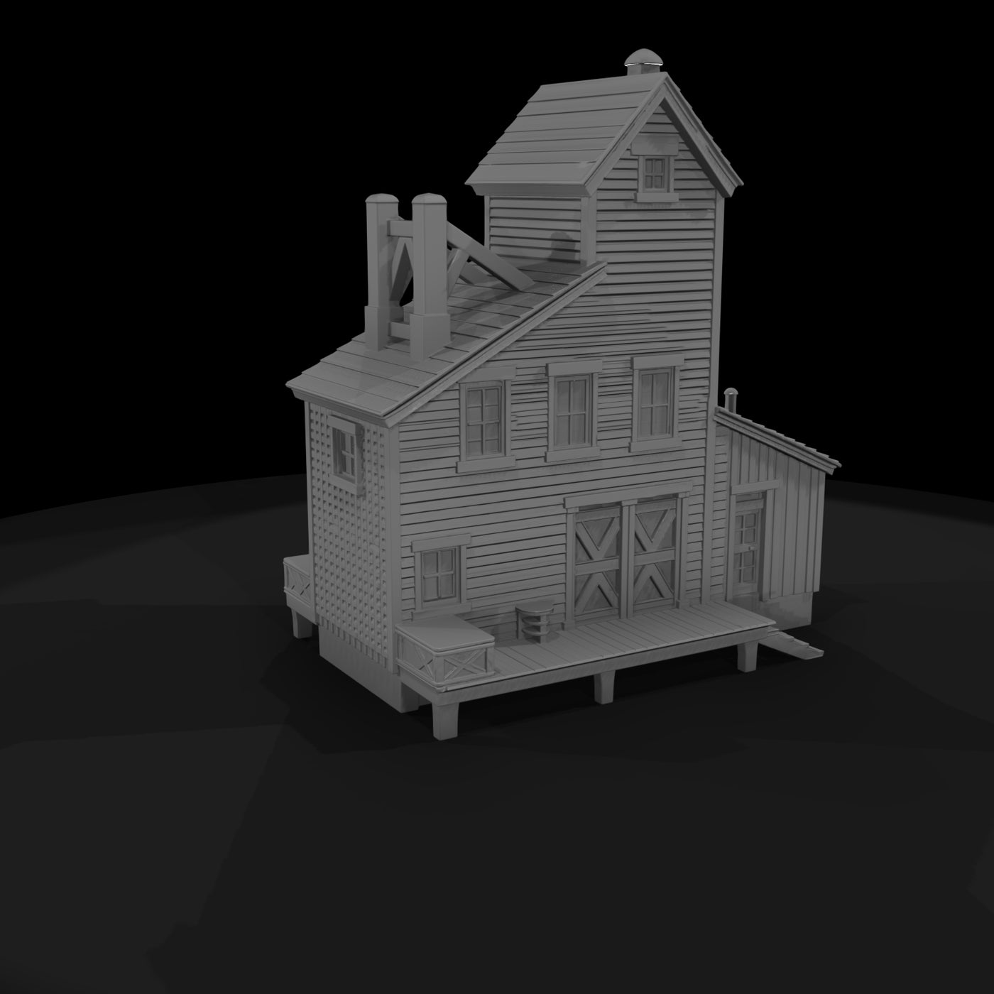 stylized_rustic_wooden_farmhouse_3d_model