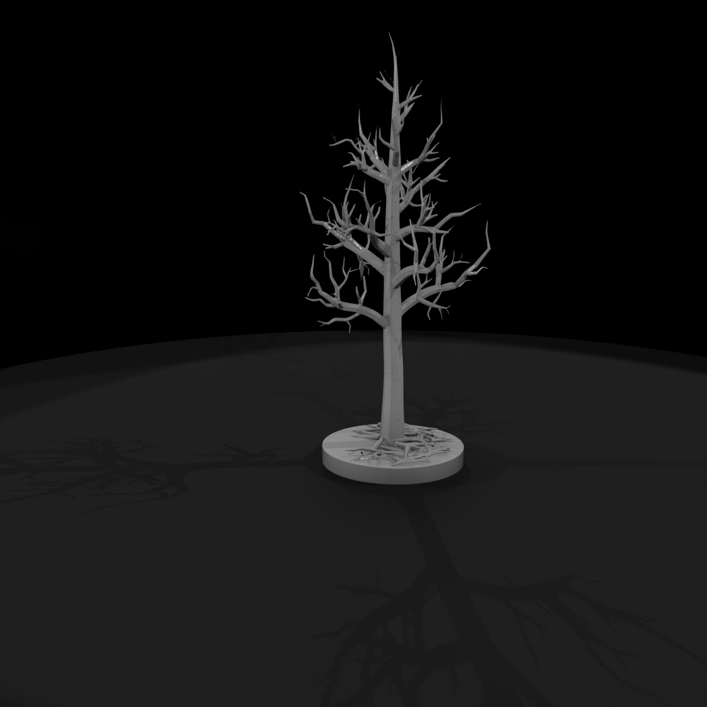 Stylized Bare Birch Tree