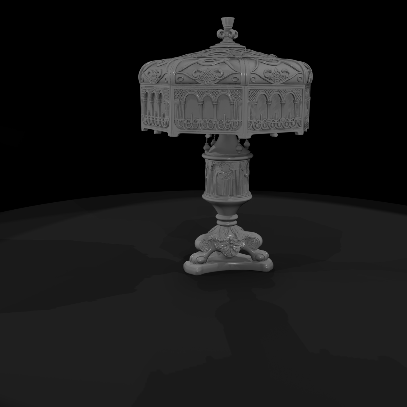 Art Nouveau Victorian Table Lamp ( for Dollhouses & )