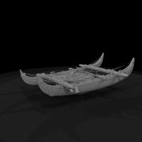 stylized-weathered-polynesian-outrigger-canoe-3d-m-3391ac — thumbnail 6