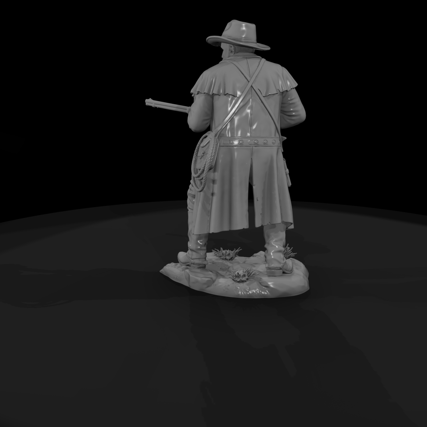 Old West Bounty Hunter with Rifle