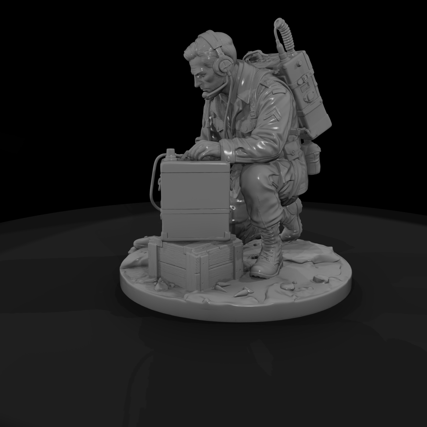 Poparc 0049 Bunker Radio Operator