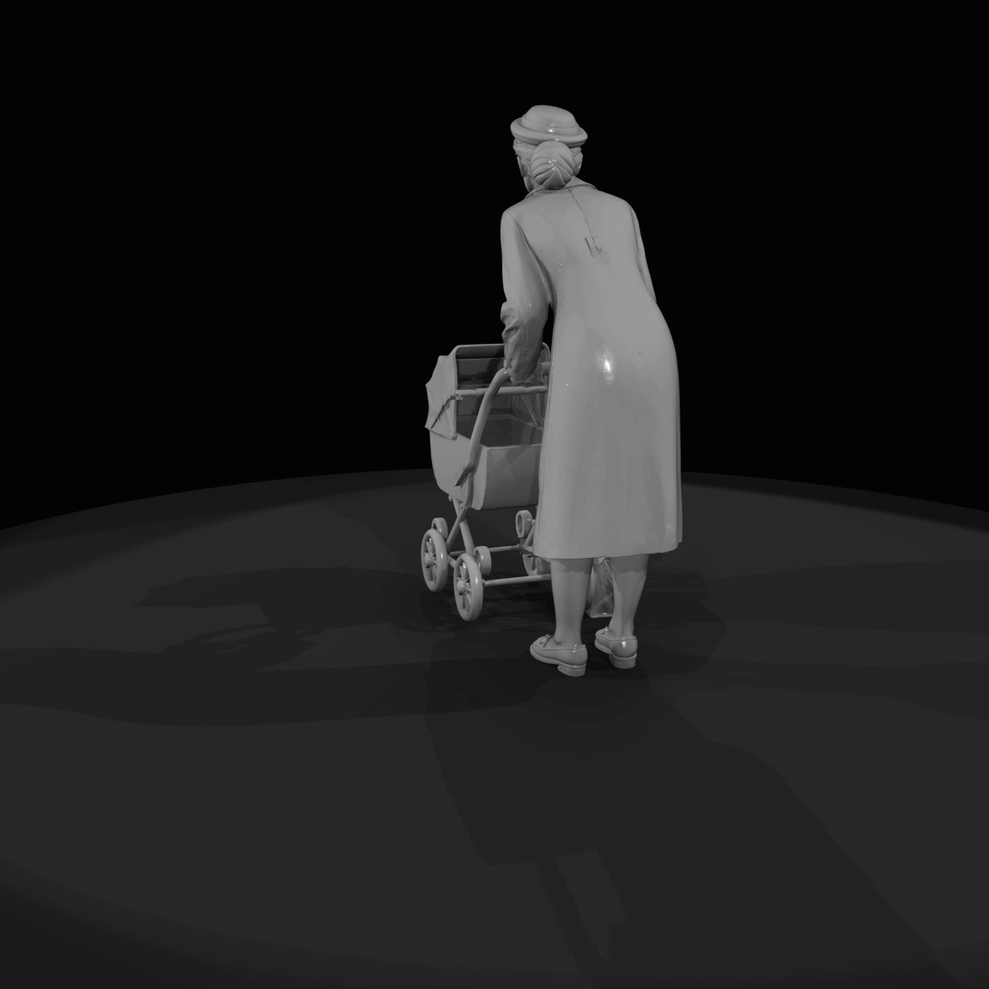 adult-woman-figure-pushing-a-baby-stroller