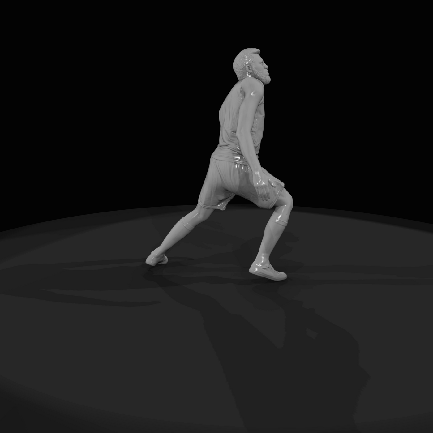 Streetball Player in Motion
