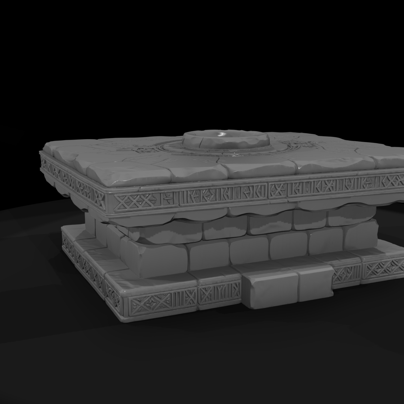 Runic Ritual Stone Altar