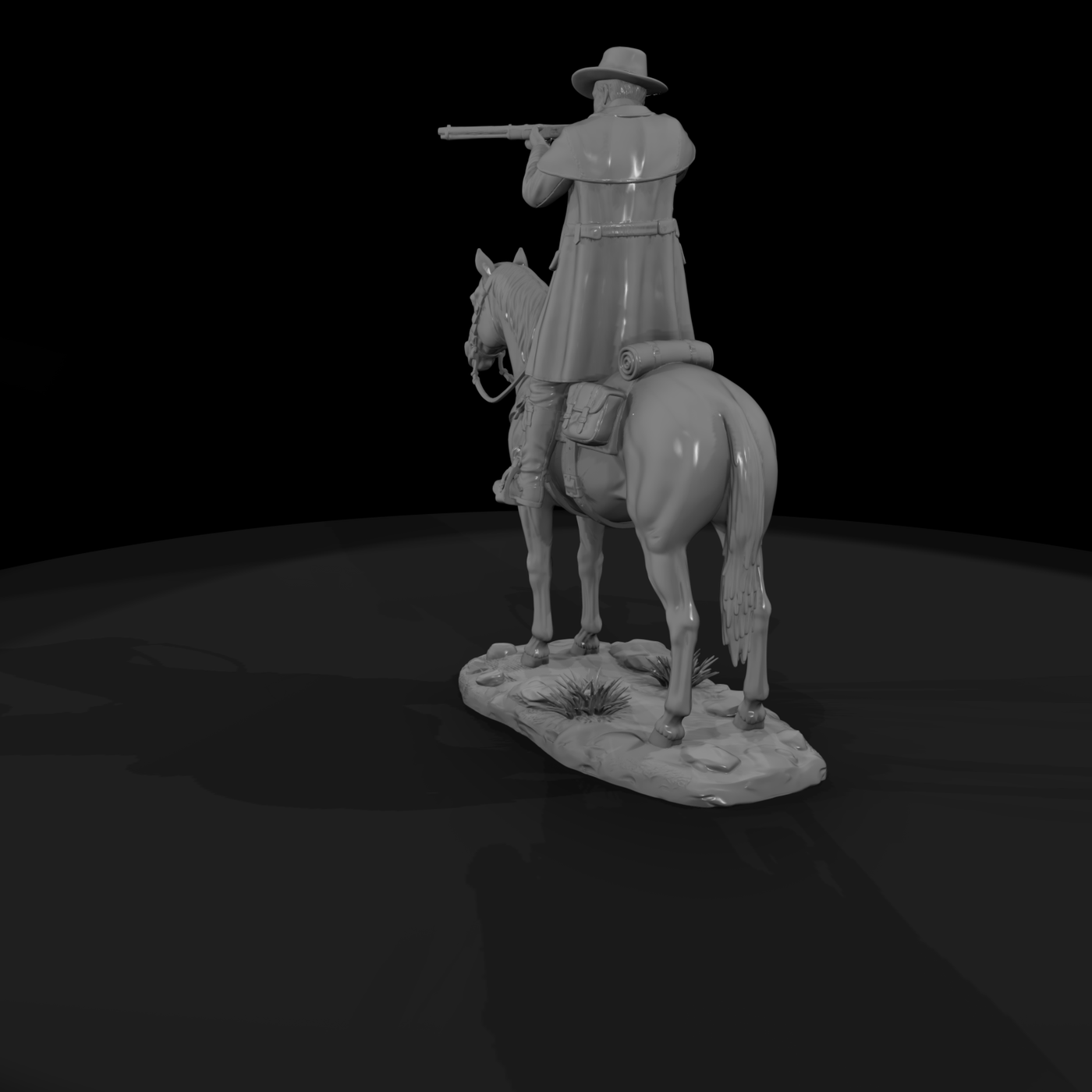 Old West Posse Rider on Horseback