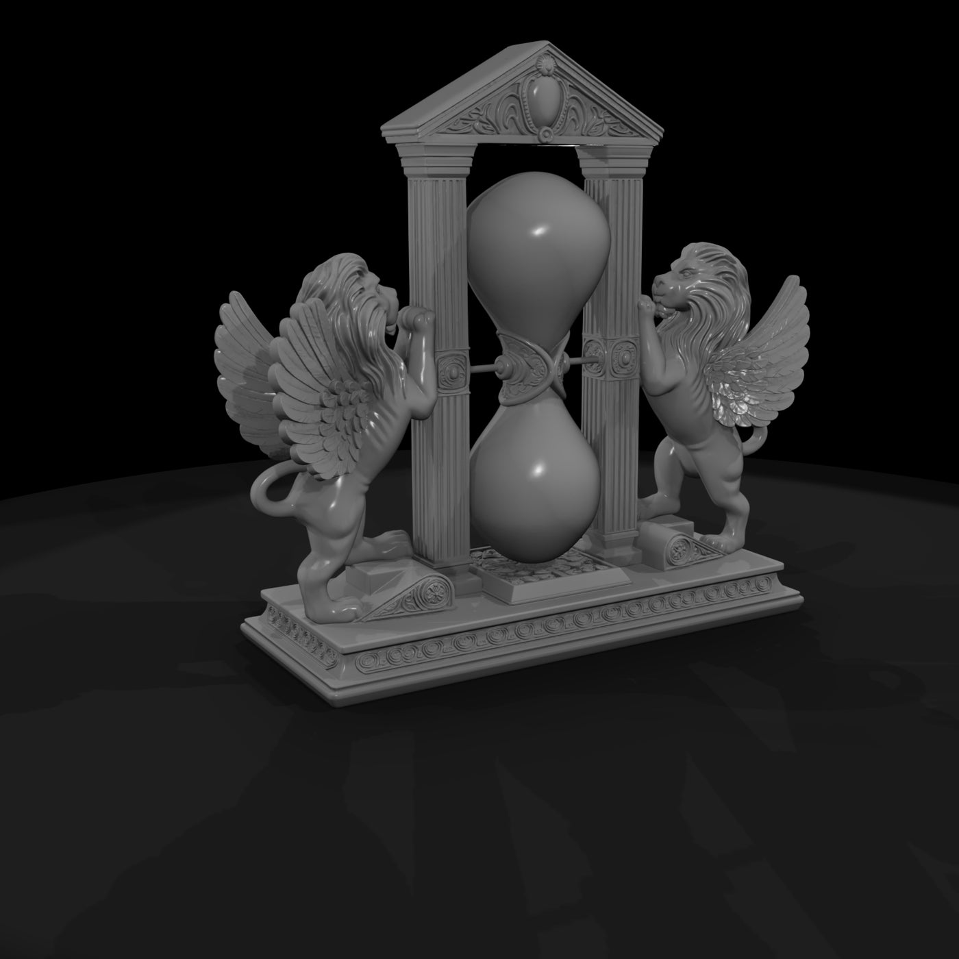 neoclassical-winged-lion-hourglass-miniature-3d-printable-203563