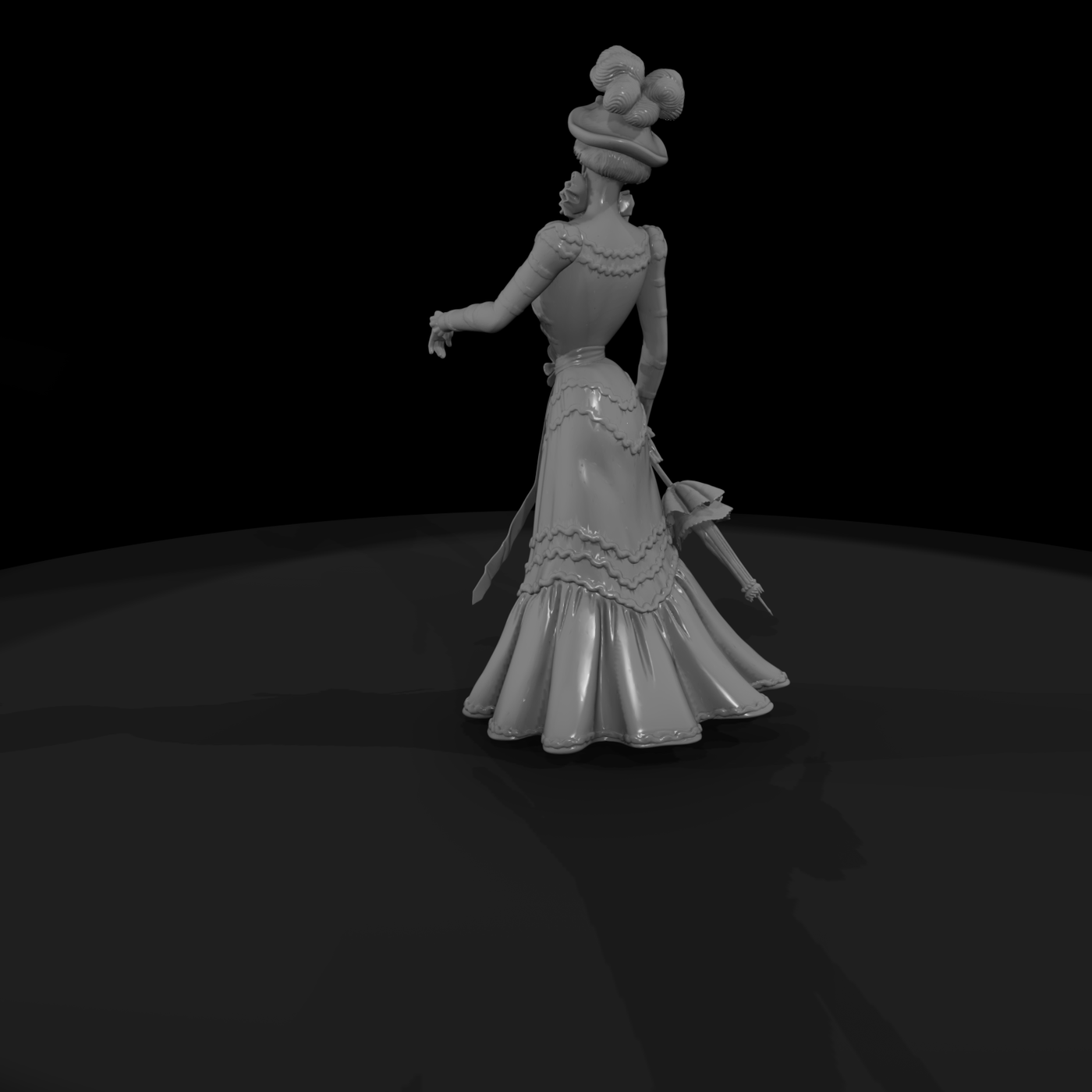 Victorian Lady with Parasol