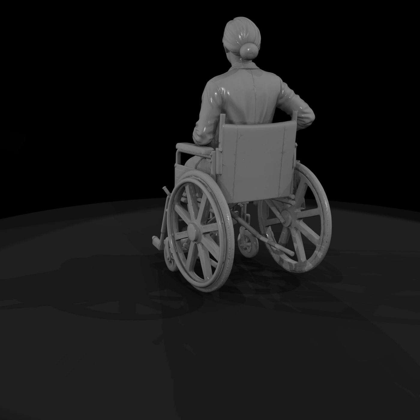Woman Seated in a Wheelchair