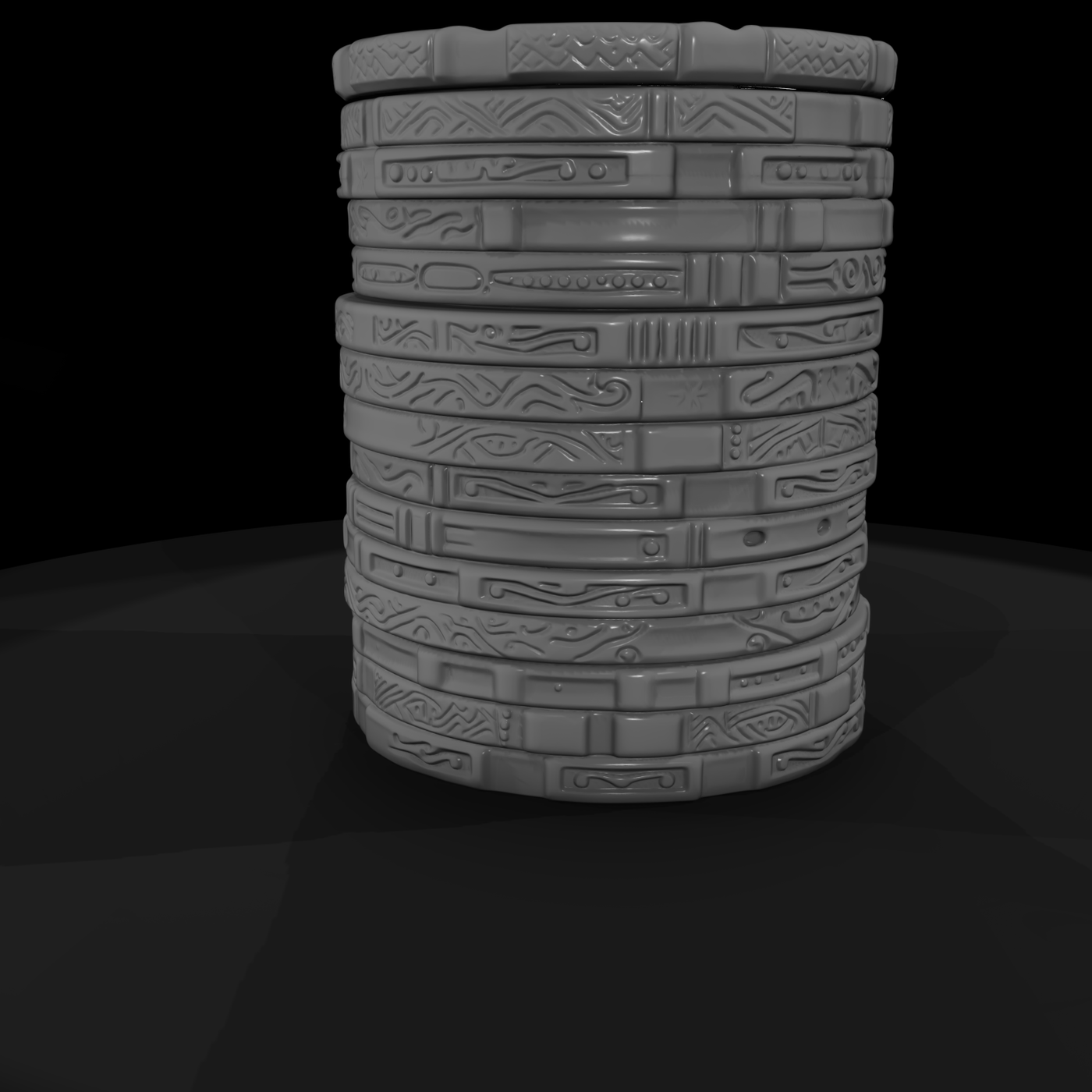 Stack of Ornate Poker Chips
