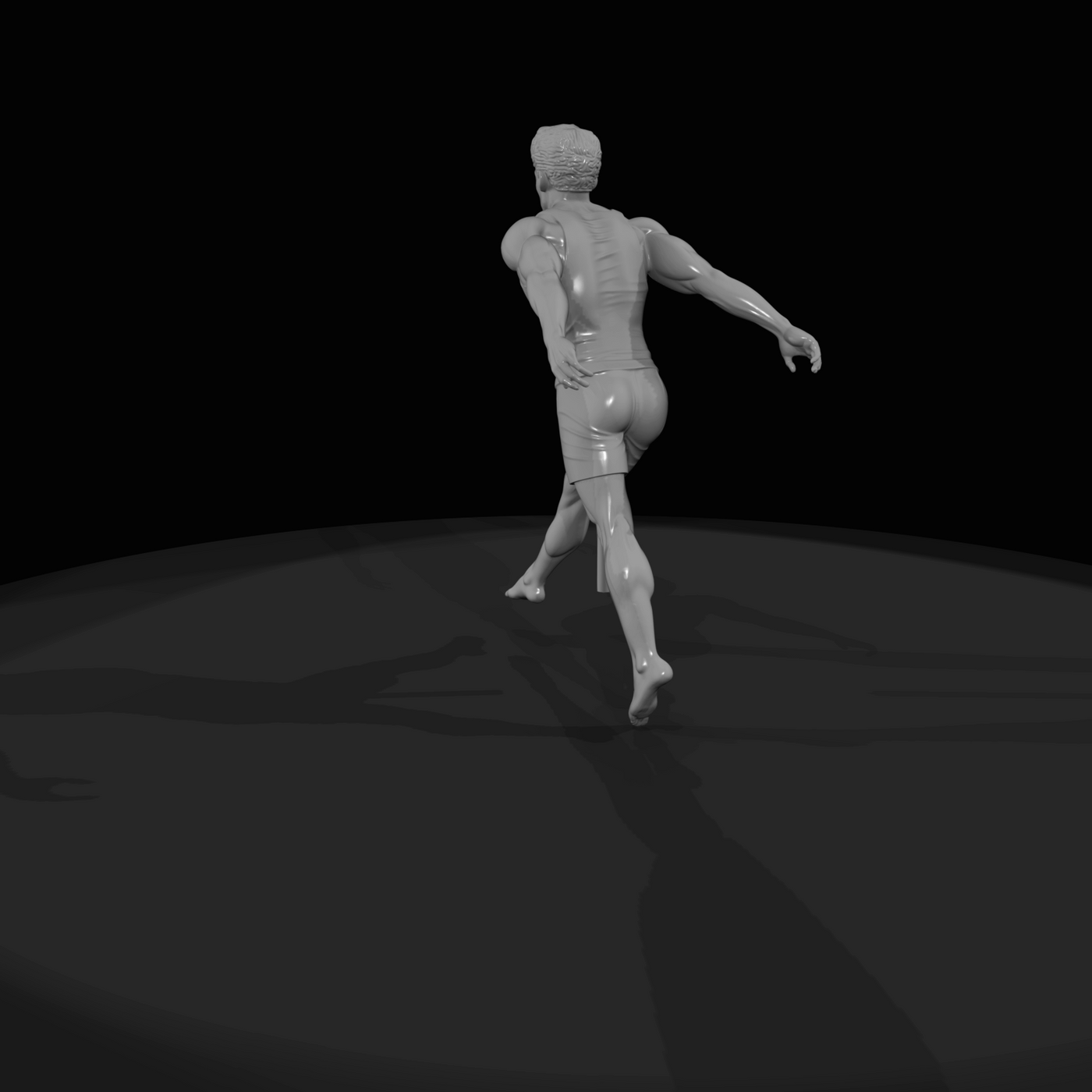 Athlete in Mid-Air Pose
