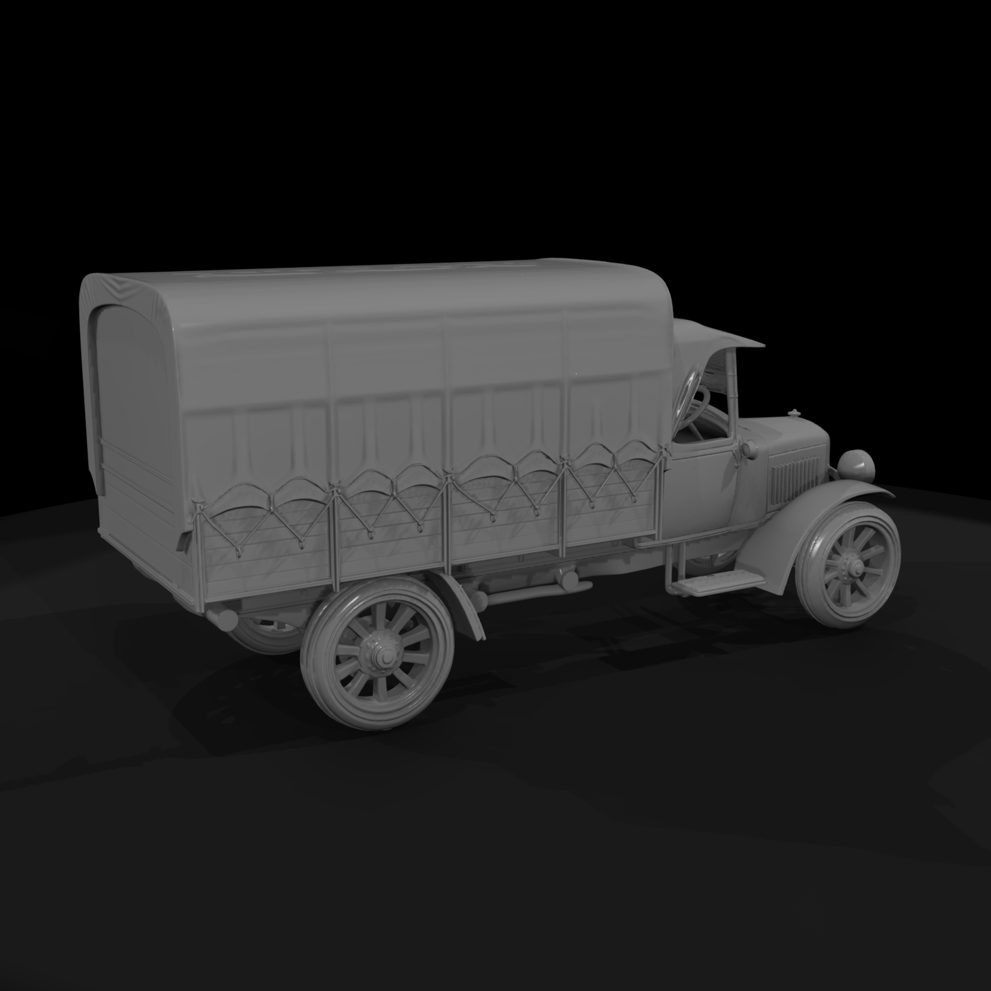 Vintage Covered Cargo Truck