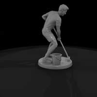 Man Sweeping with a Push Broom — thumbnail 6