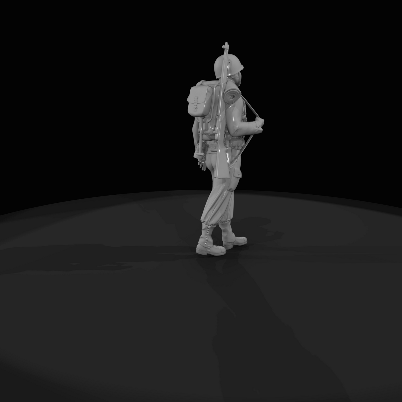 American Soldier Ww2 Walking A5 No Base