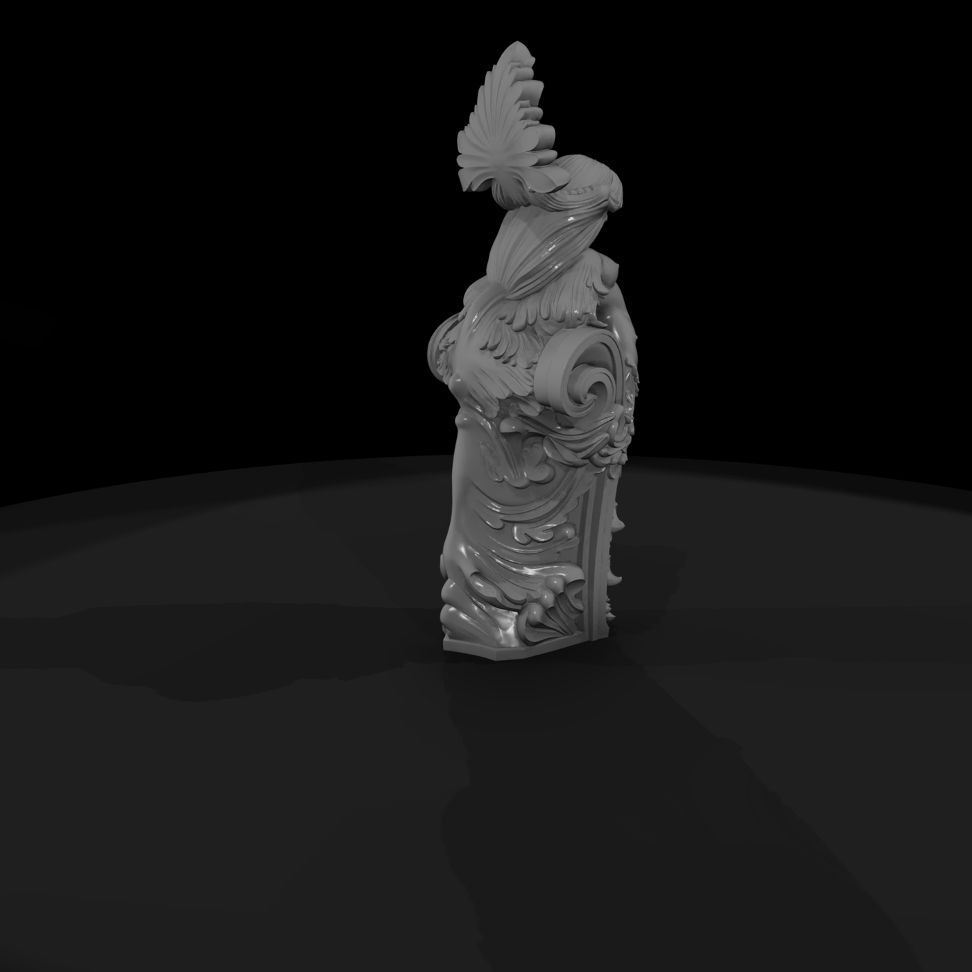 Art Nouveau Female Caryatid Ornament