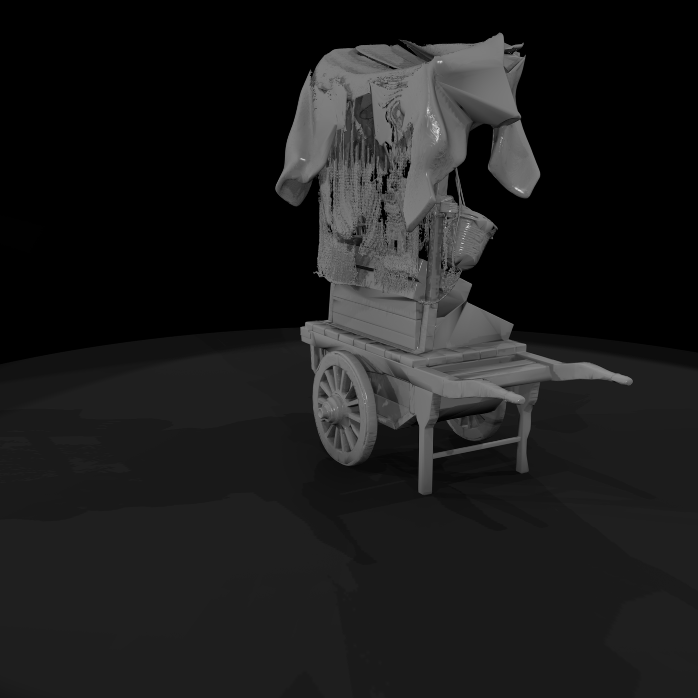 Medieval Street Vendor Cart
