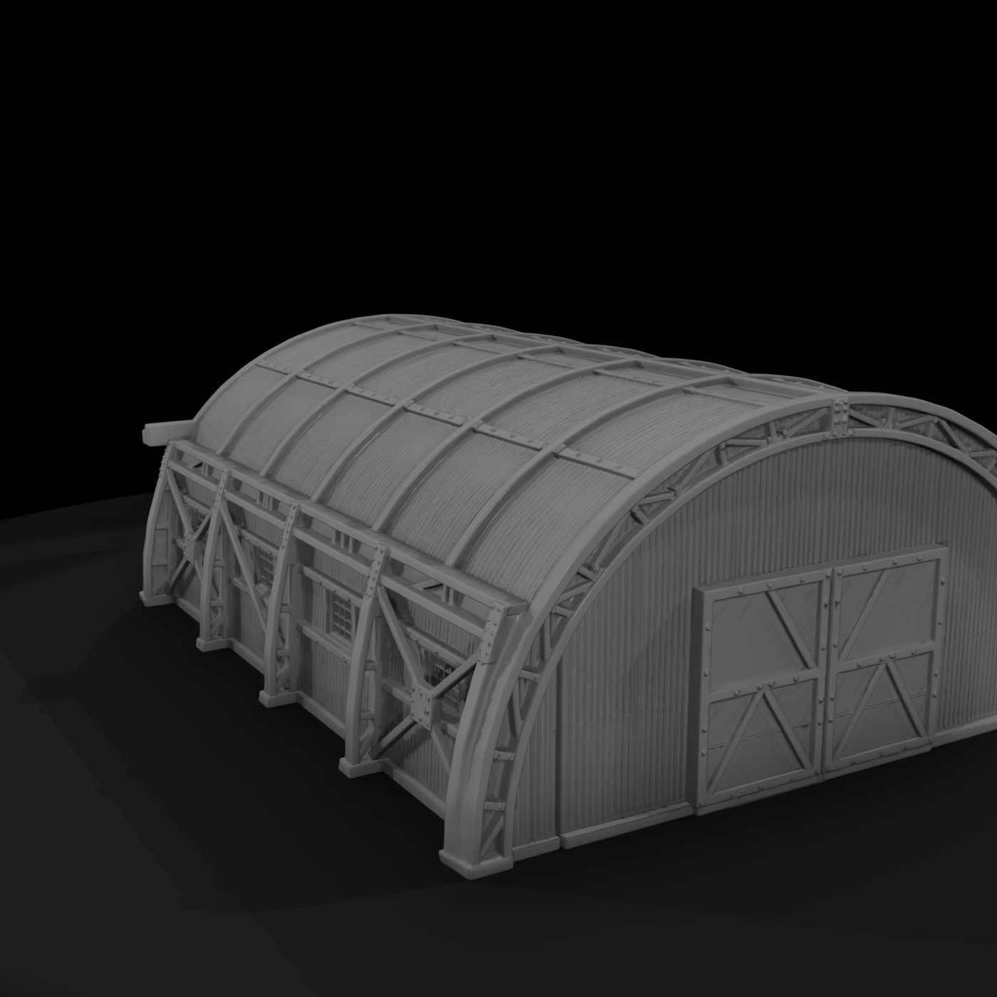 Mil 127 Ww2 England T2 Steel Hangar