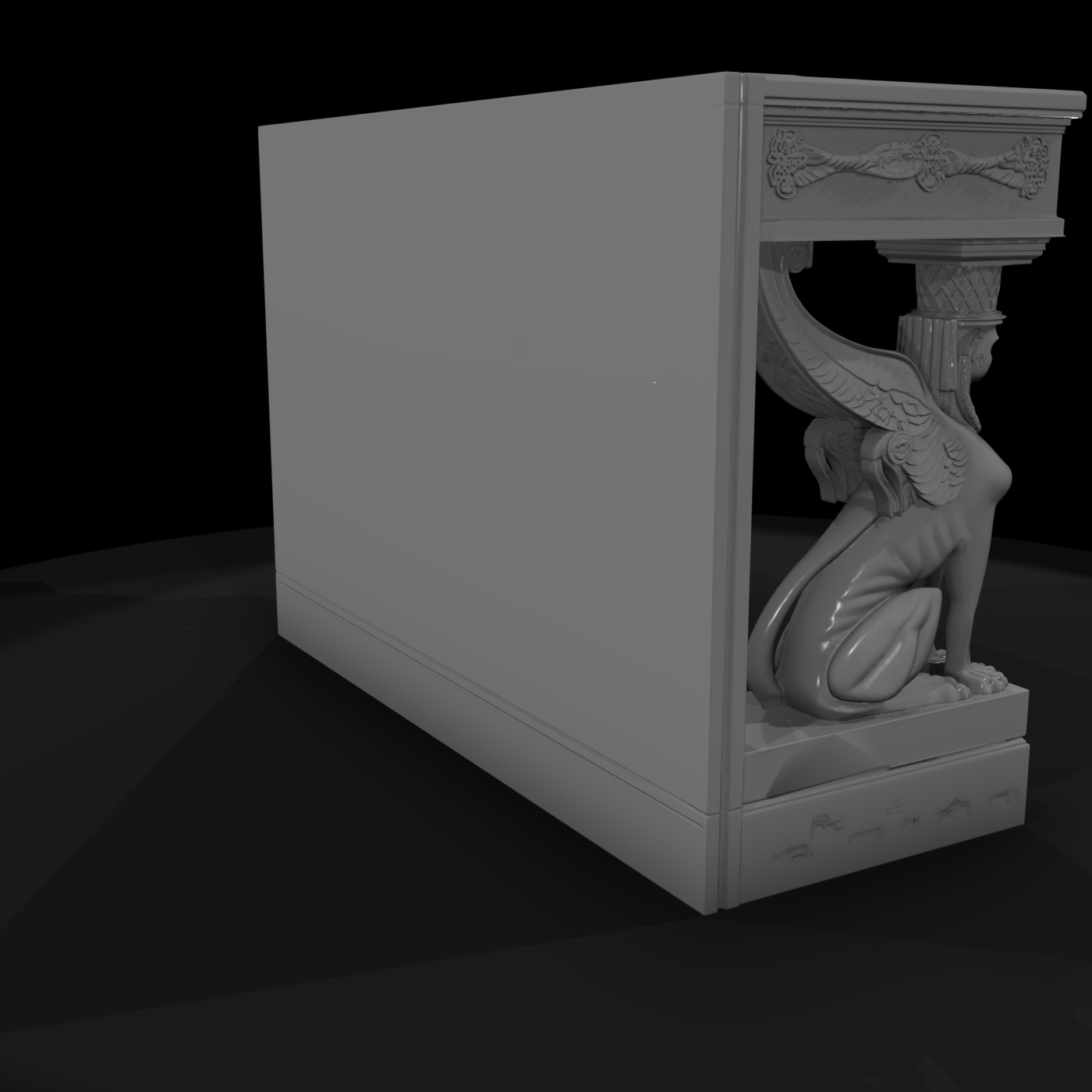 Neoclassical Sphinx Console Table