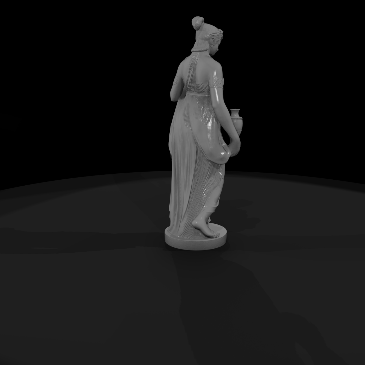 Neoclassical Female Statue — Marble-Style