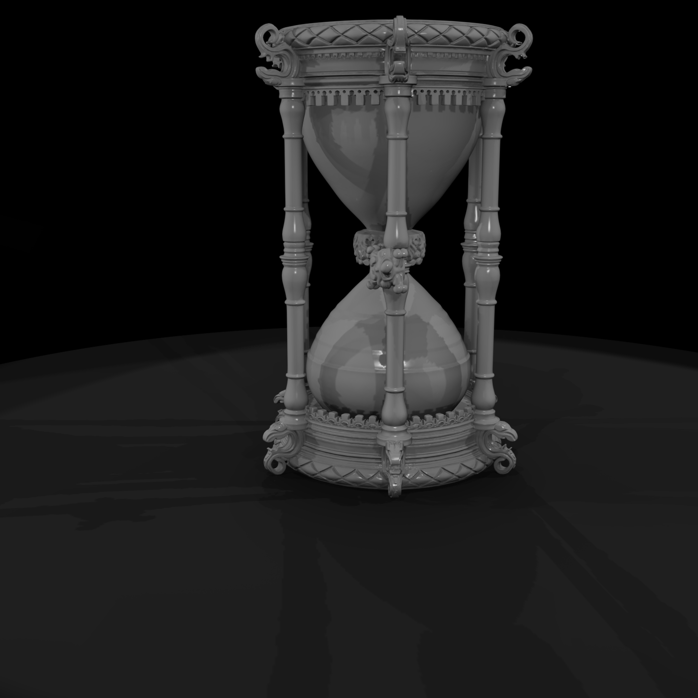 Ornate Baroque Victorian Hourglass