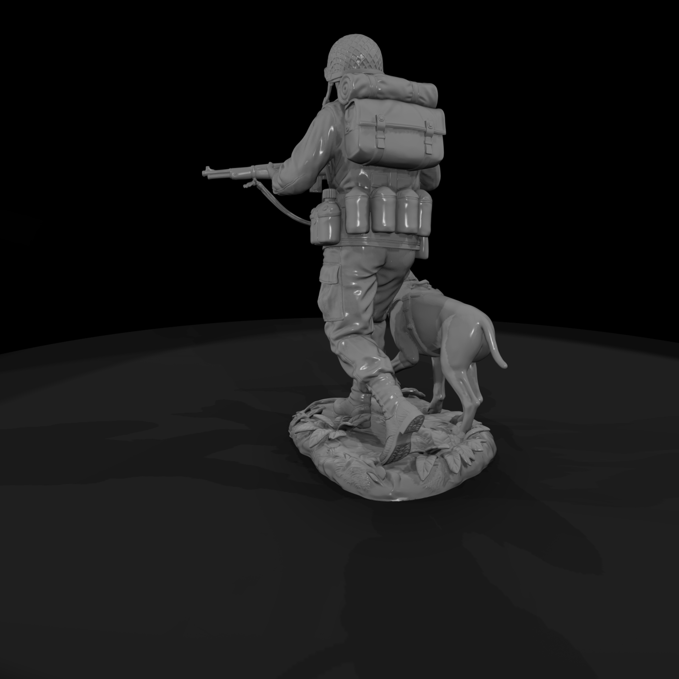 Ww2H 072 United States Marine War Dog Handler
