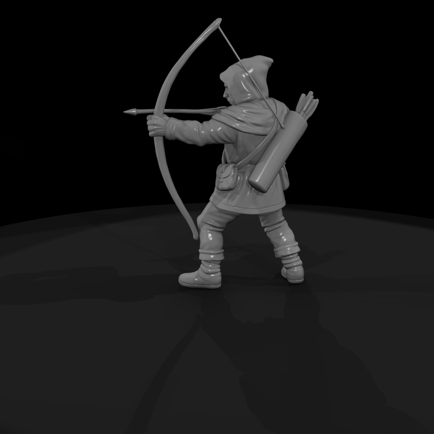 Hist 0216 Medieval Archer Miniature Figure