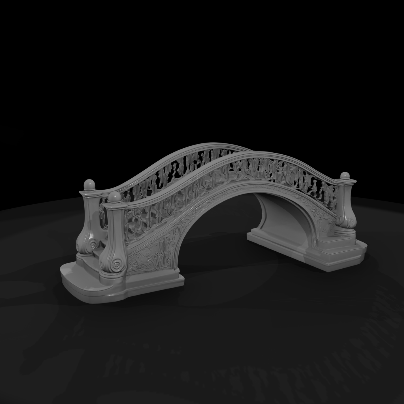 Rococo Arched Bridge Staircase