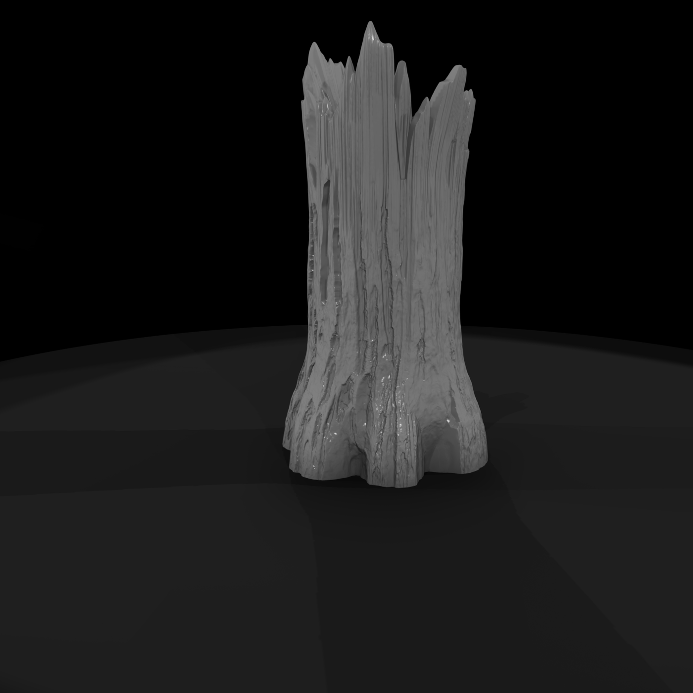 Stylized Broken Tree Stump