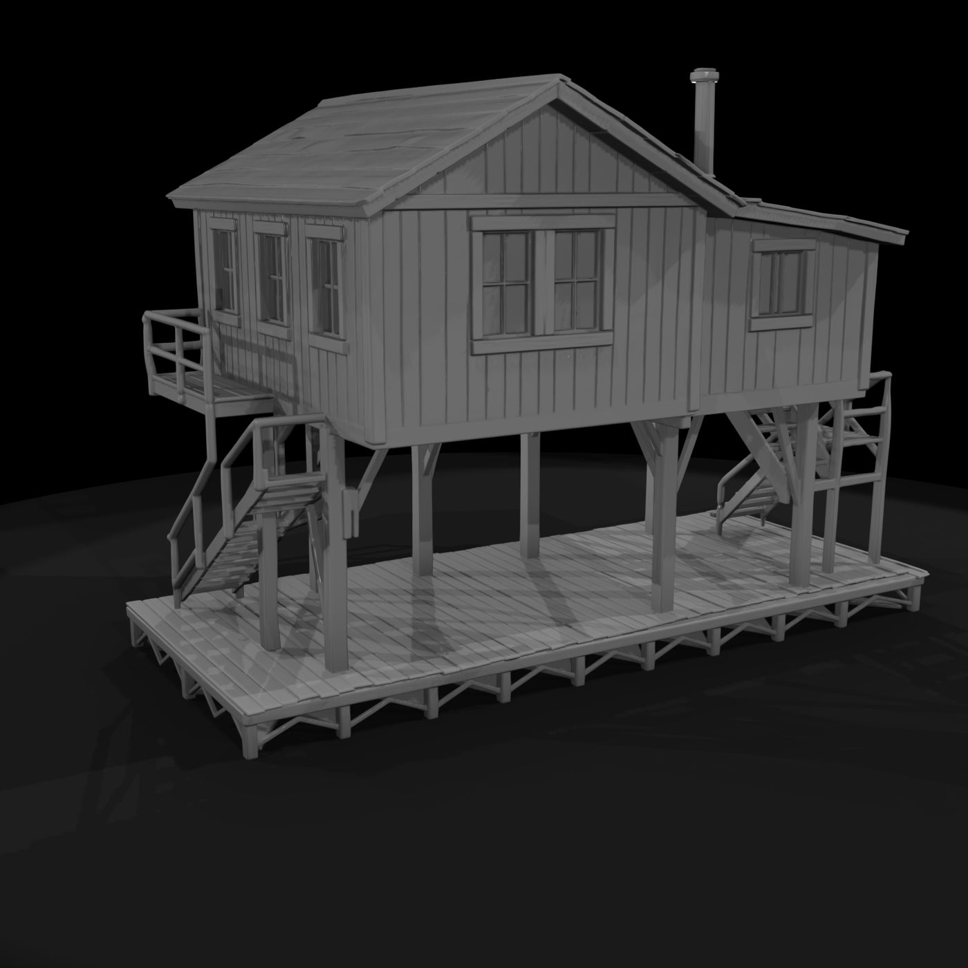raised-wooden-shelter-small-pier-house-single-room-2b8668
