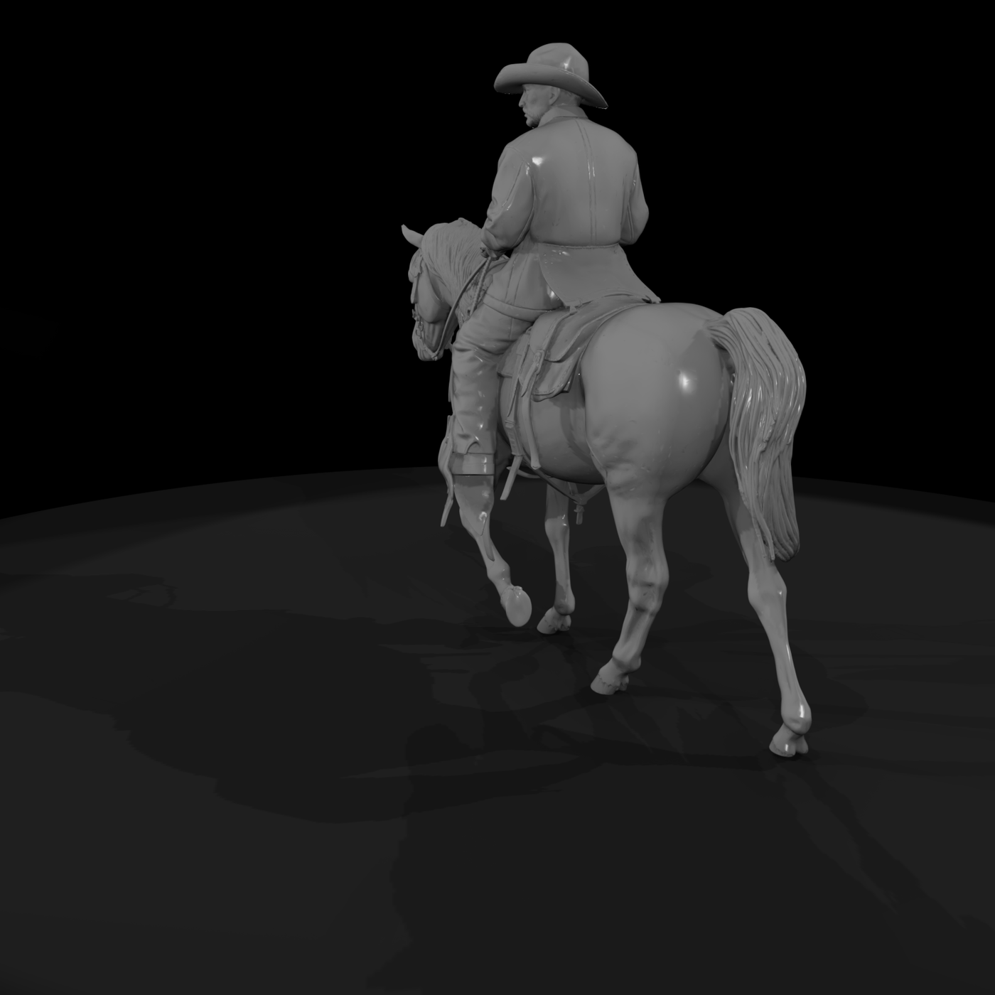Mounted Cowboy — Riding Figure & Train Layouts