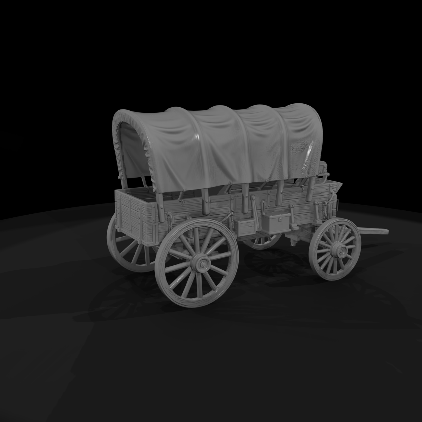 Mil 030 Civil War Army Supply Wagon