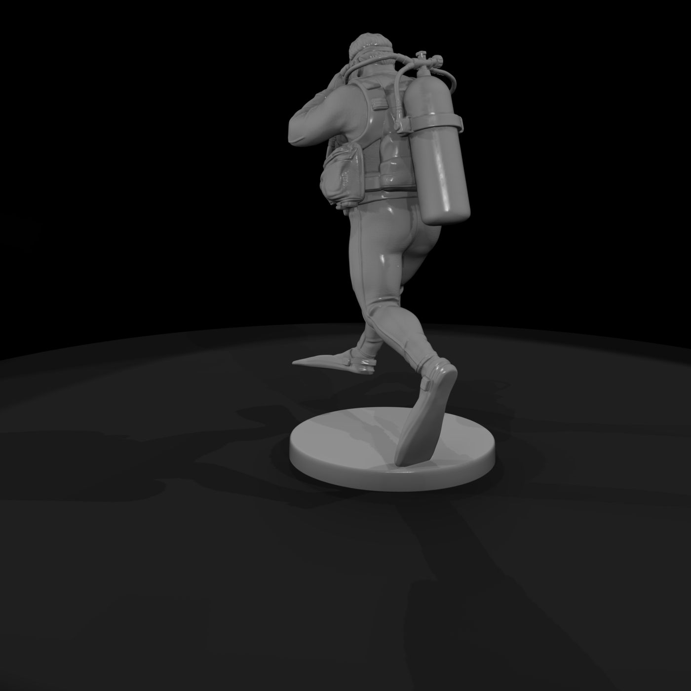 Scuba Diver in Giant Stride Entry