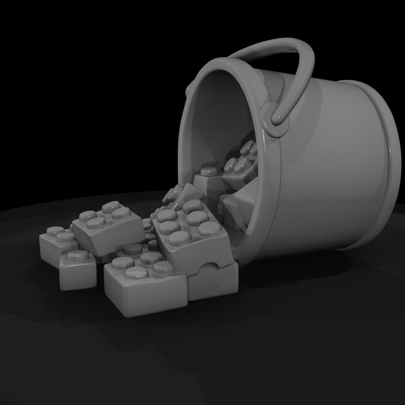 Mr Toyprops 100 001 007 Toy Brick Pile With Bucket