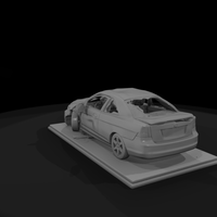 Side-Impact Wrecked Coupe on Base — thumbnail 6