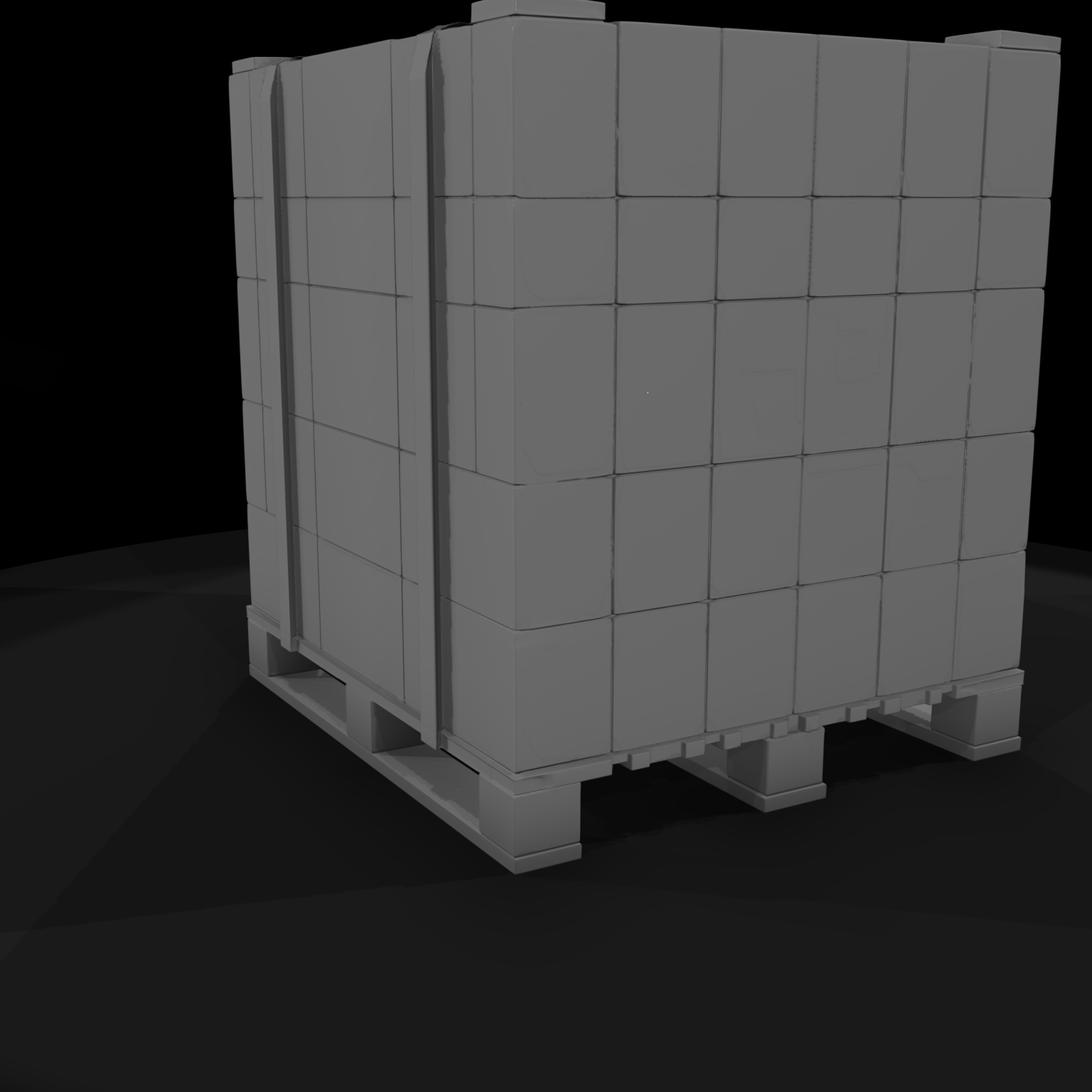 Concrete Block Pallet with Straps