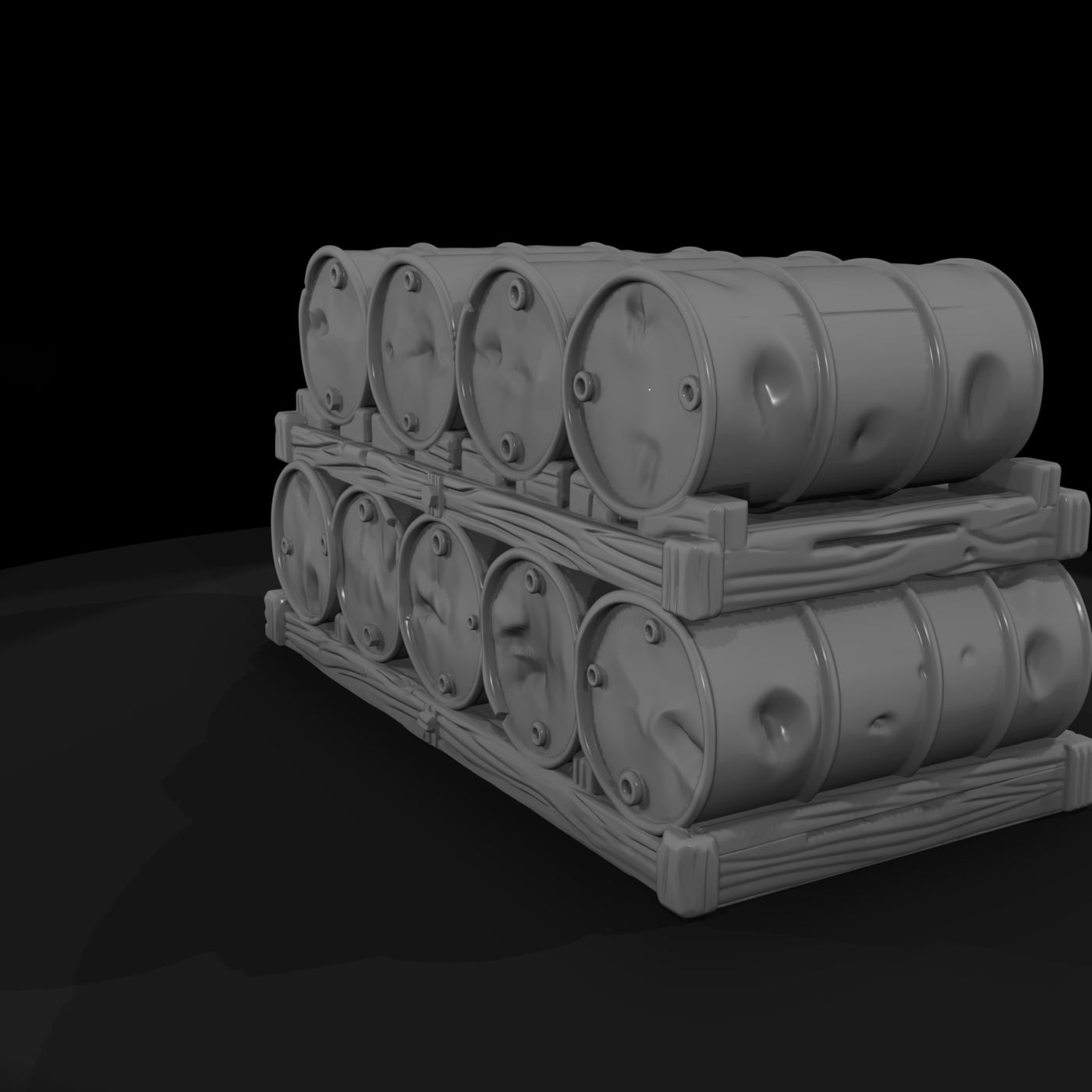 Mil 114 Ww2 Pacific Fuel Drum Stack