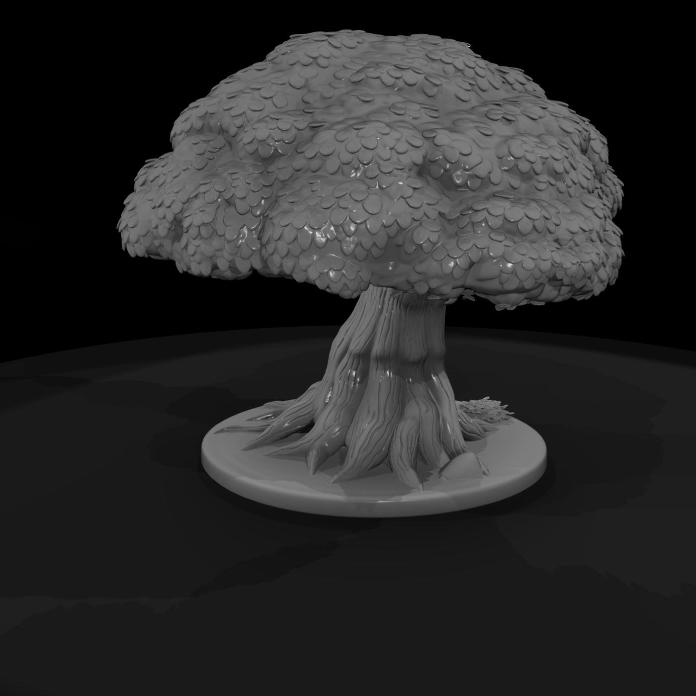Stylized Fantasy Oak Tree — Scenic
