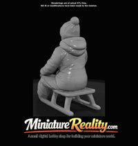 winter-skier-young-girl-on-wooden-sled — thumbnail 5