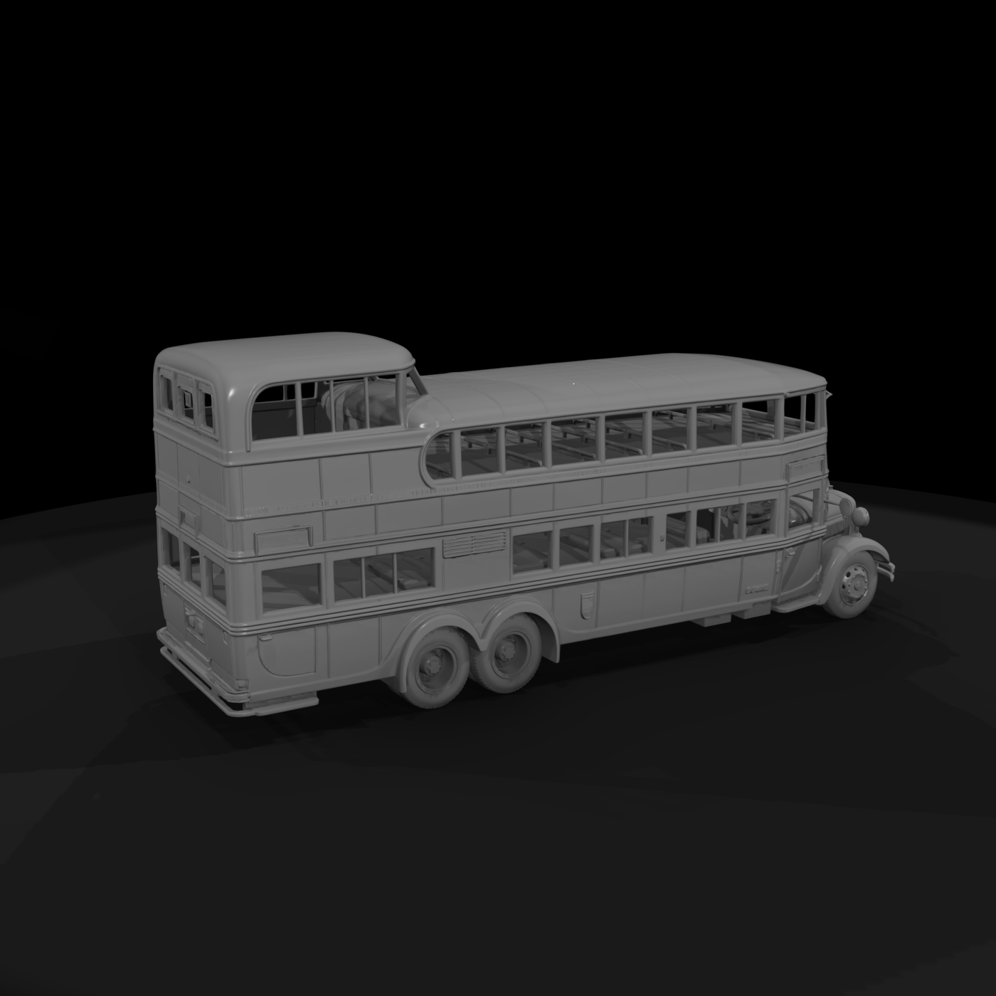 Vintage Double-Decker Coach Bus