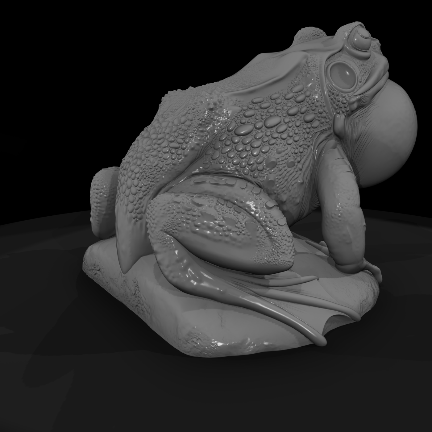 Croaking Toad Sculpture