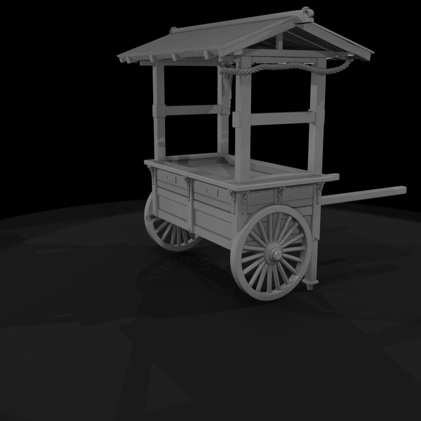 Traditional Japanese Vendor Cart (Yatai)