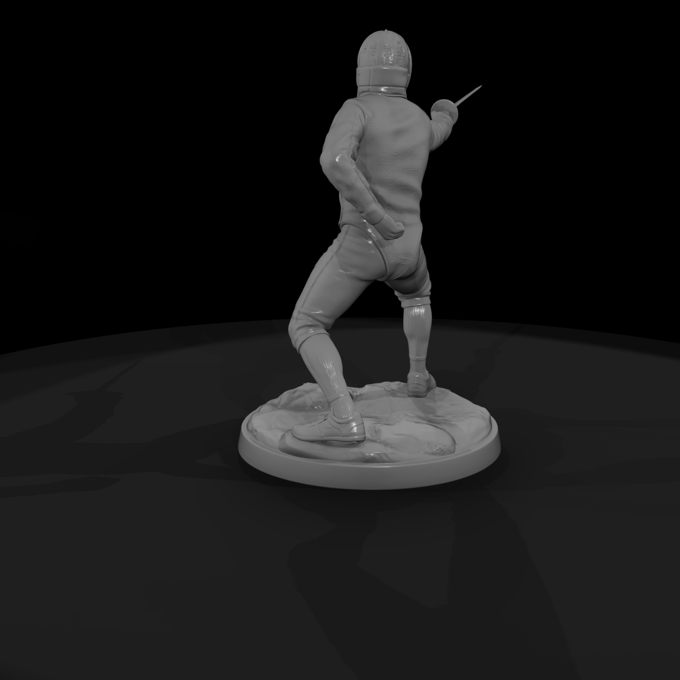 Sport Fencer En Garde with Foil