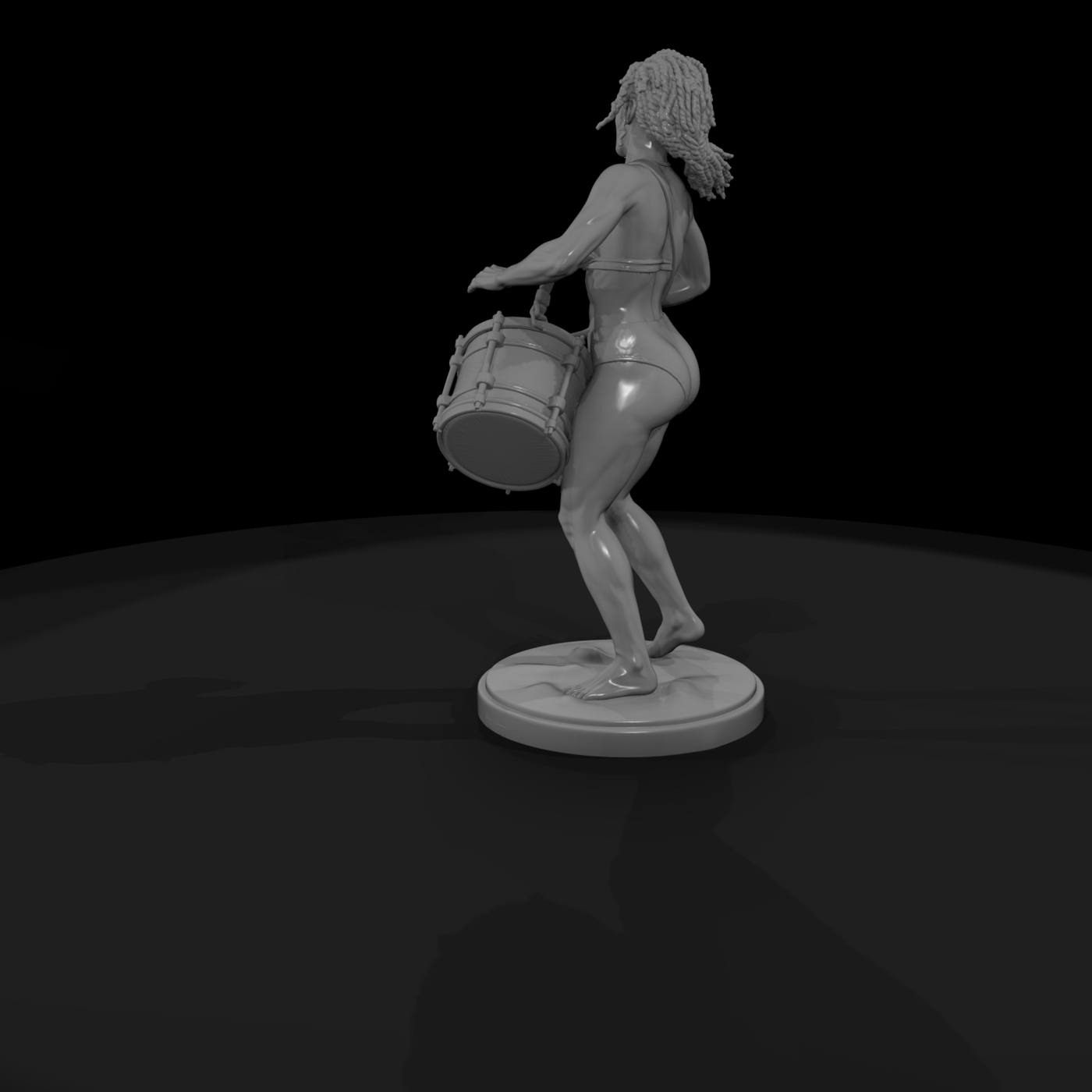 Bch 013 Woman Beach Drummer