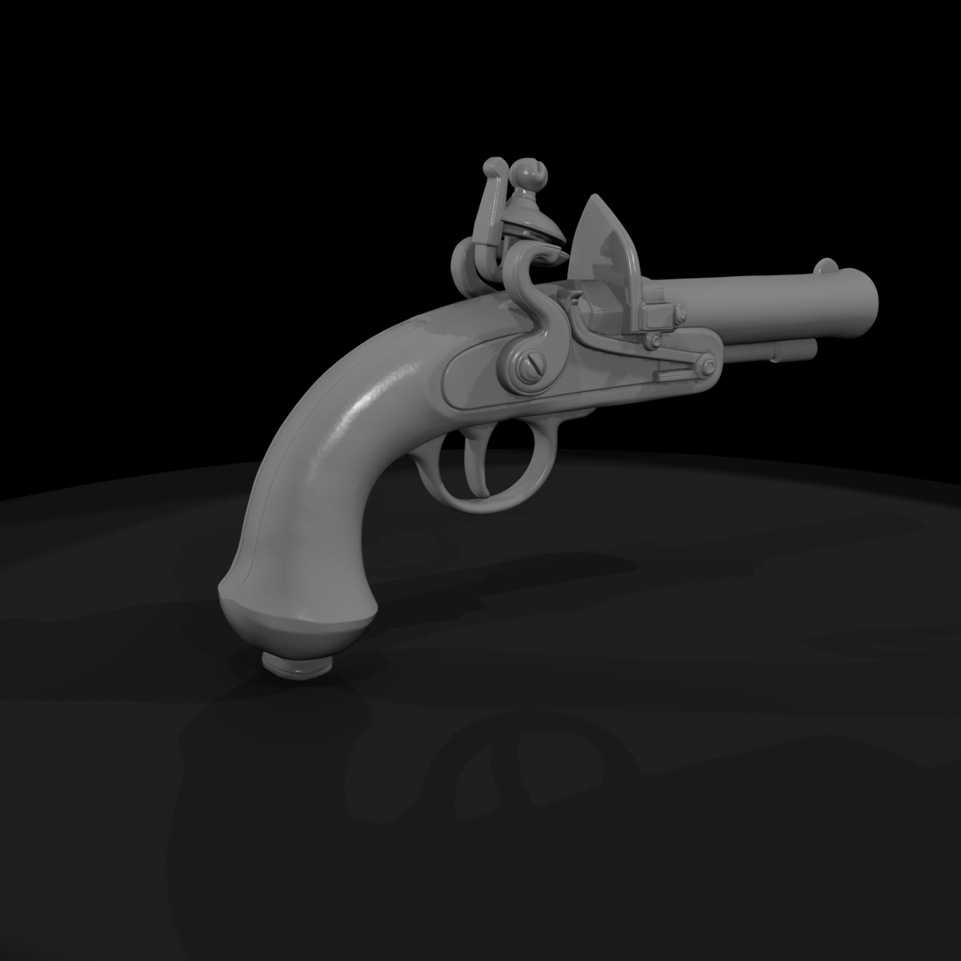 Wpn Pist 066 Flintlock Pistol