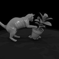 stylized-cat-tipping-plant-pot-miniature-238758 — thumbnail 6