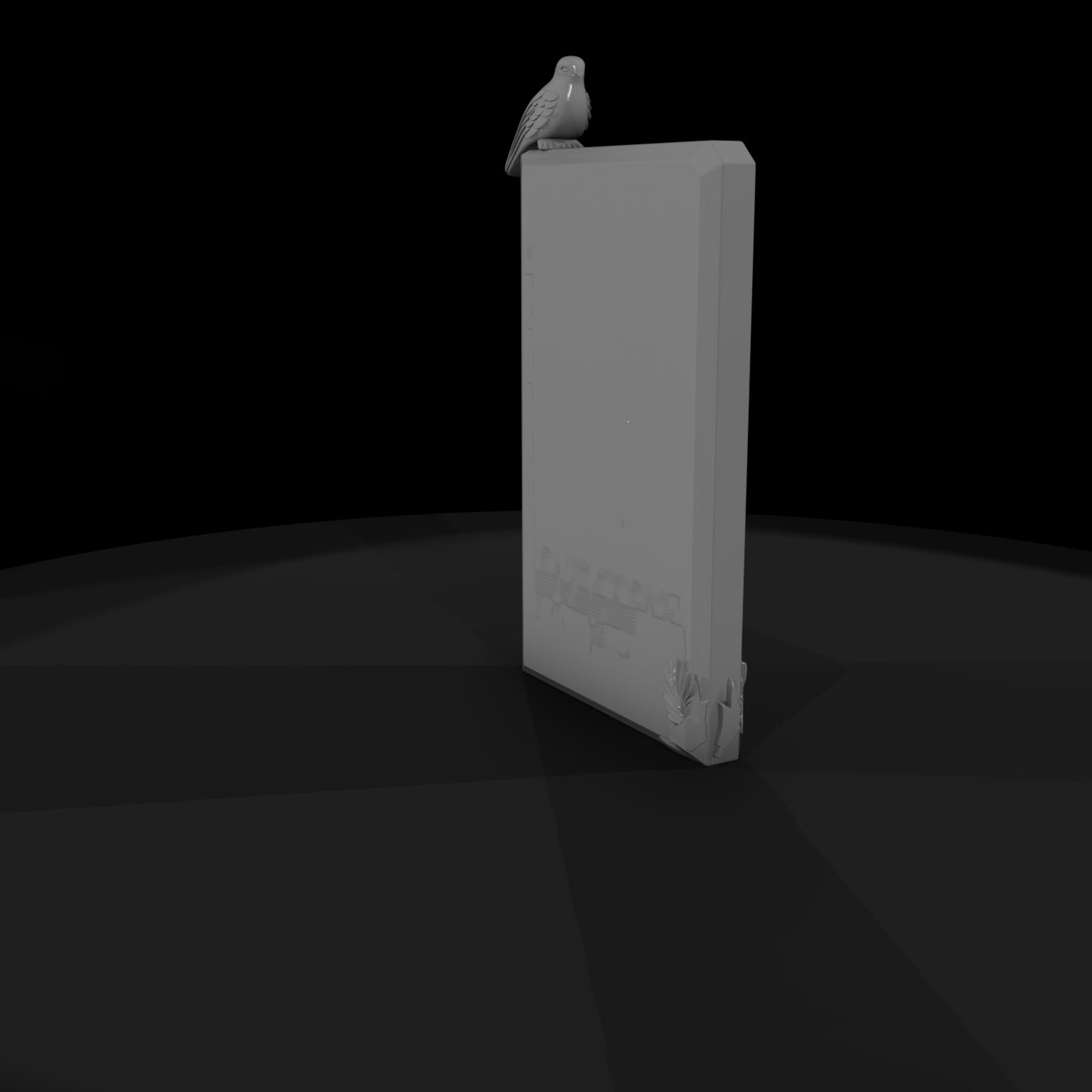 Stylized Dove Gravestone Headstone