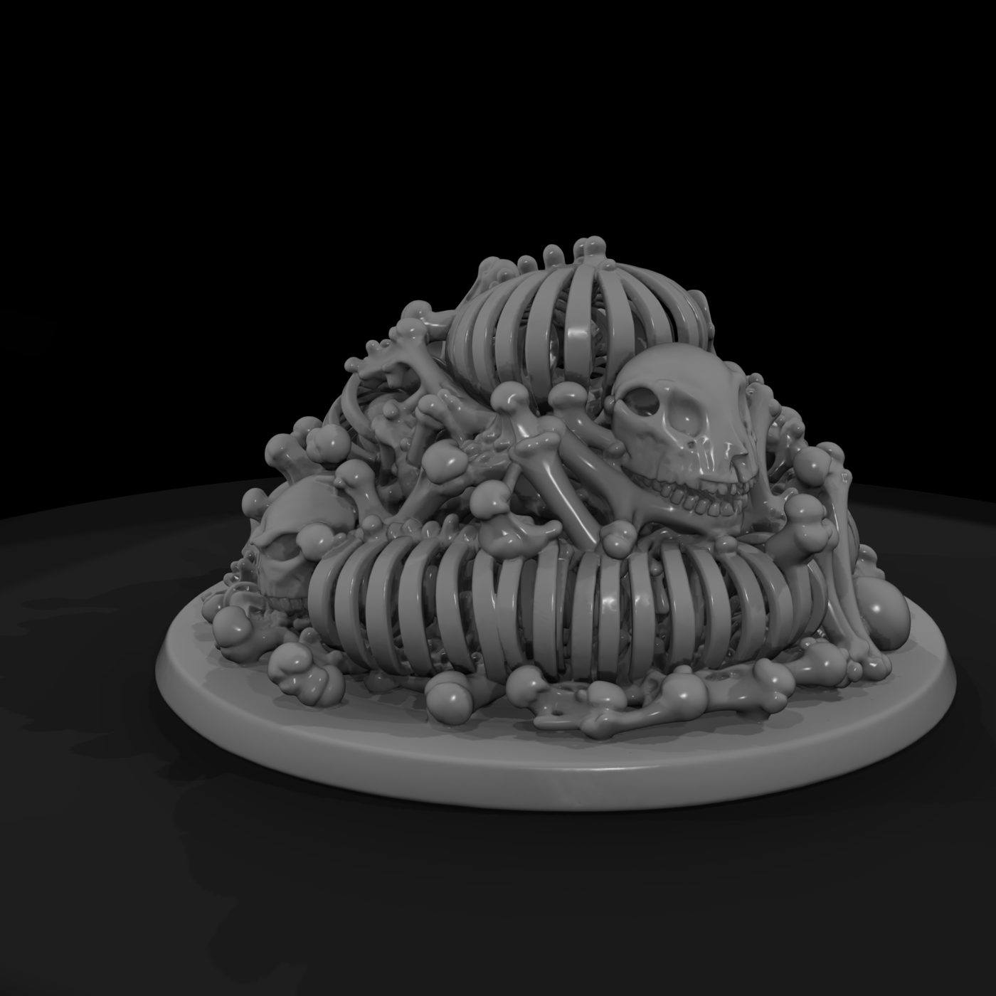 Stylized Mixed Skeleton Pile 3D Miniature Bz8W1Lge