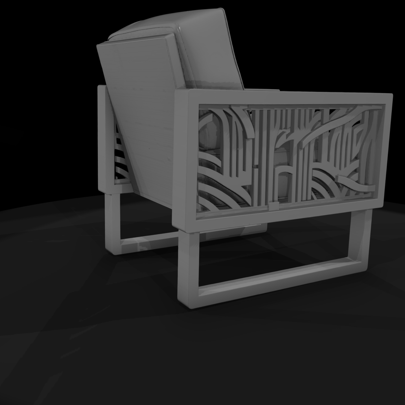 Art Deco Upholstered Armchair