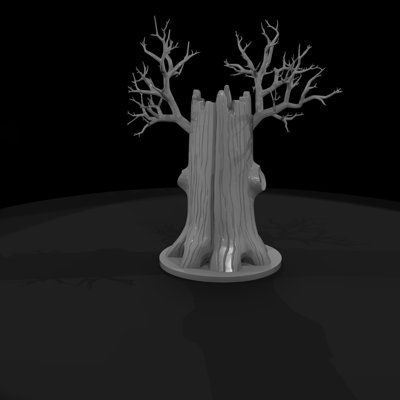 Stylized Dead Tree Stump — & Terrain